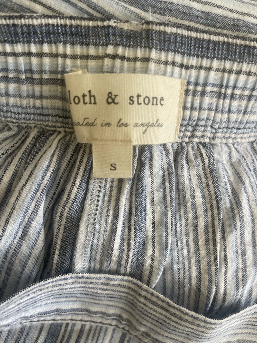 Cloth & Stone Linen Blend Striped Pants Coastal - Picture 7 of 8
